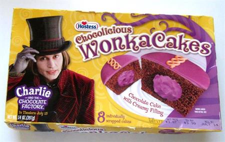 Johnny Depp Hostess WonkaCakes Box Charlie and the Chocolate Factory