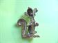 Anthropomorphic Pin Happy Squirrel in Hat Vintage Costume Jewelry Figural Critter