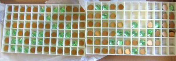 Vintage Green Glass Flat Cabochons Lot Jewelry Making