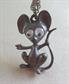 Anthropomorphic Vintage Google Eyes Mouse Pendant Necklace Unsigned JJ Googly Googley Costume Jewelry Figural