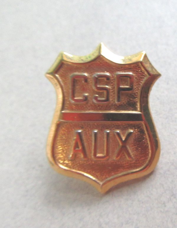 Vintage Obsolete Connecticut State Police Small Badge Auxiliary Shield 