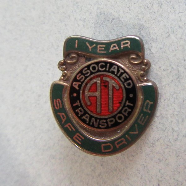 Vintage Associated Transport Safe Driver Pin Transportation Collectibles