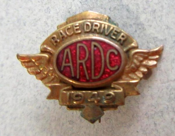 ARDC Pin American Race Car Driver Club 1949 Vintage Collectibles Advertising 