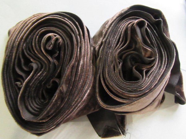 Vintage Chocolate Brown Velvet Ribbon Over 32 Feet Sewing Notions Crafting