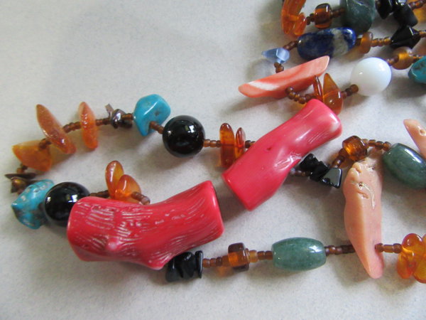 FetishArtisan  Necklace Genuine Coral Gemstones 