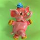 Anthropomorphic Happy Pink Elephant Pin JJ Jonette Signed Vintage Costume Jewelry Figural Pachyderm