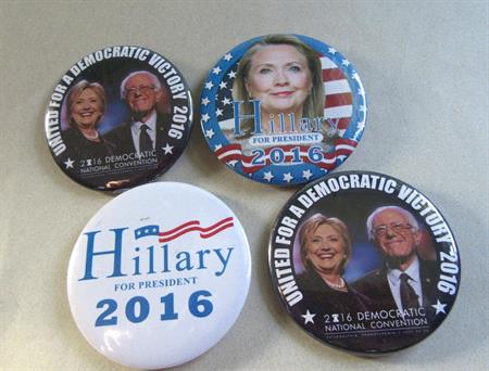 Hillary Clinton Bernie Sanders 2016 Political Campaign Pins Lot Politics Democrats Dems Democratic Collectibles 