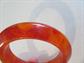 Vintage Bakelite Bangle Bracelet Swirled Flame Blood Orange Costume Jewelry