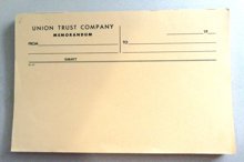 Vintage Union Trust New Haven Connecticut Memorandum Pad Bank Collectibles 