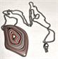 Vintage Fordite Motor Agate Necklace  Petroliana