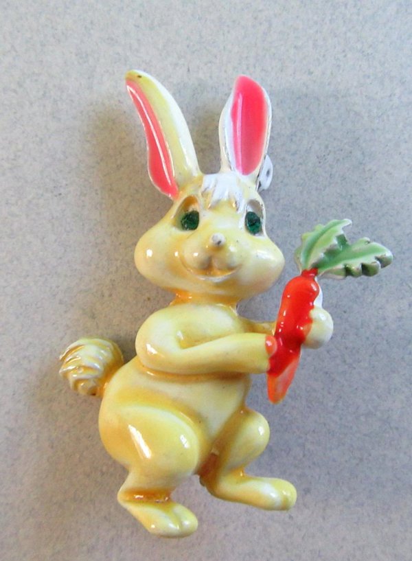 Vintage JJ Rabbit Pin Signed Jewelry 