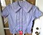 Early 1960's Purple Cotton Blouse With Tag Unworn Old Stock Women's Vintage Clothing