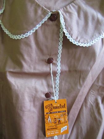 1960's Brown Cotton Blouse Never Worn Women's Vintage Clothing