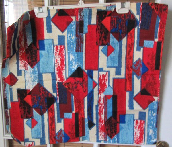 Vintage Mid Century Bark Cloth Large Pillow Cover 