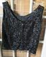 Vintage 1960's Black Beaded Sequined Sleeveless Cocktail Blouse AS IS Evening Wear Ladies Vintage Clothing