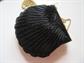 Vintage 1990's Black Glass Beaded Clamshell Purse Art Deco Style Unused Mint Shape With Tags Gatsby Party Accessories