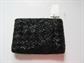 Vintage 1990's Black Glass Beaded Envelope Evening Purse Never Used Old Stock Mint Shape Handbag Great Gatsby Accessories