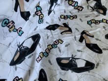 1990's Dance Flannel Fabric Never Used 4 Yards Cha Cha Mambo Dancing Lessons 