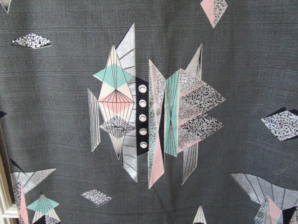 Vintage Barkcloth Fabric ORIGINAL 1950's Mid Century 
