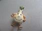 Anthropomorphic Happy Onion Pin Figural Vintage Costume Jewelry Veggie 