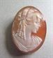 Vintage Carved Shell Cameo Pin With Bail Silver ? 