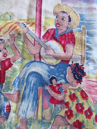 Vintage Black Americana Kitchen Dish Towel Vintage Textiles 