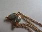 Vintage 14kt Caved Jade Pendant Necklace Fine Jewelry