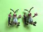 Anthropomorphic Dancing Bugs with Umbrellas Scatter Pin Set Vintage Costume Jewelry Figural Insect