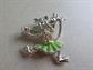 Anthropomorphic Dancing Cat in Skirt Pin Vintage Costume Jewelry Figural Jitter Bug Lindy Hop Swing