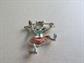 Anthropomorphic Dancing Cat in Skirt Pin Vintage Costume Jewelry Figural Jitter Bug Lindy Hop Swing