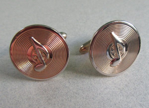 Vintage Swank Cufflinks Eighth Note Musician Music Teacher 