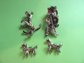 Vintage Dog Pin Lot  Articulated JJ Jonette Cowboy Scatter Pins Costume Jewelry