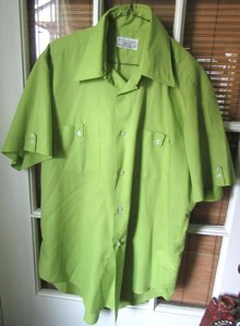 Men's Vintage Shirt Chartreuse Green 