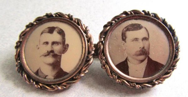 Antique Victorian Photo Mourning Pin Vintage Jewelry 