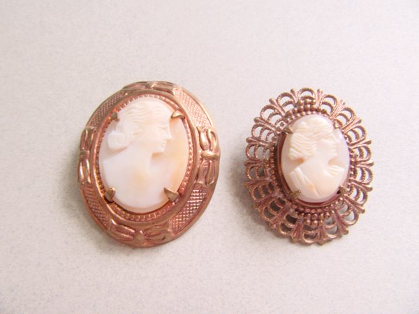 Vintage Genuine Cameo Pins 