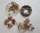 Vintage Rhinestone Pins Lot Pink Purple Smokey Brooches Costume Jewelry