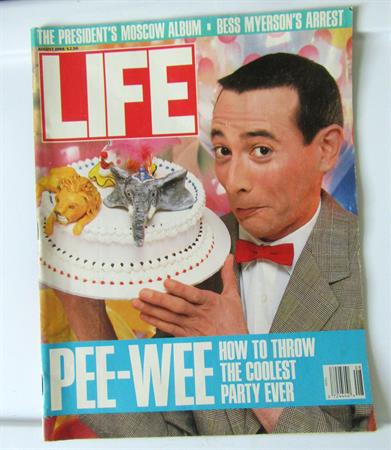 Pee Wee Herman Life Magazine 1988 Frank Zappa TV and Music Memorabilia Paul Reubens