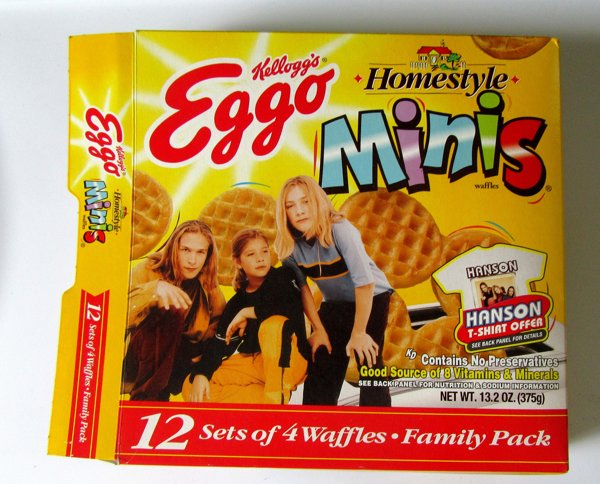 Vintage Hanson Band Eggo Waffles Box 1996 Music Memorabilia 