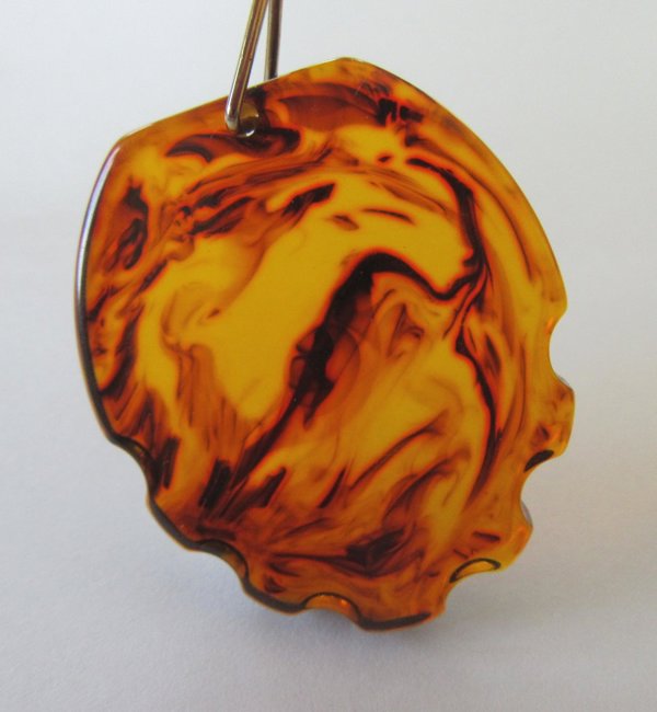 Vintage Bakelite Necklace Tortoise 