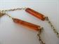 Mid Century Iced Tea Bakelite Pendant Chain Necklace Vintage Costume Jewelry