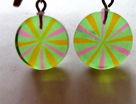 Mod 1960's Lucite Earrings Vintage Jewelry 