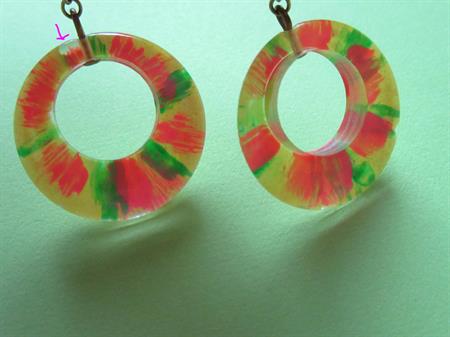Mod 1960's Lucite Earrings Vintage Jewelry