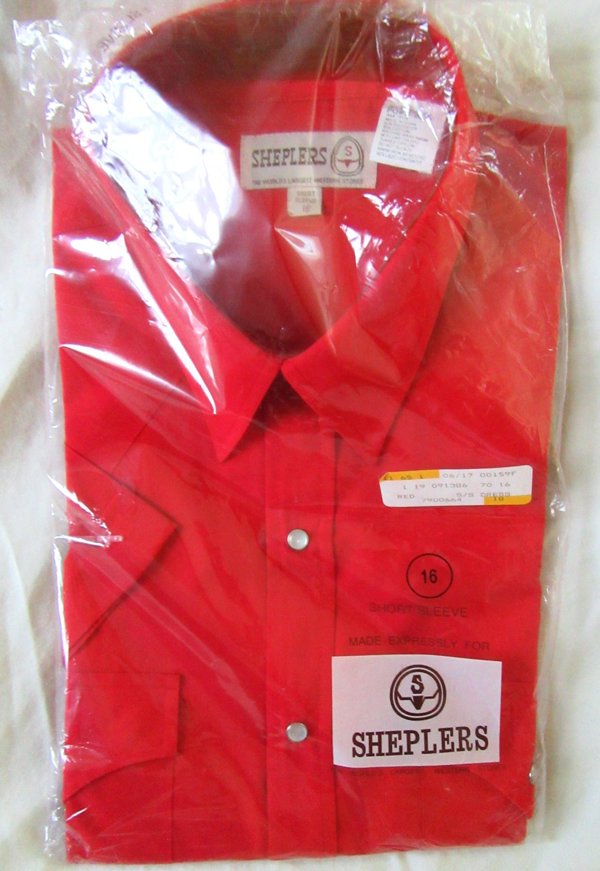 Vintage Red Western Shirt Sheplers Men's Clothing 