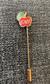 1980's I Love NY Apple Stick Pin New York Costume Jewelry The Big Apple