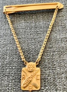 Vintage 1938 ABC Bowling Tie Bar Chicago Tournament Mens Jewelry 