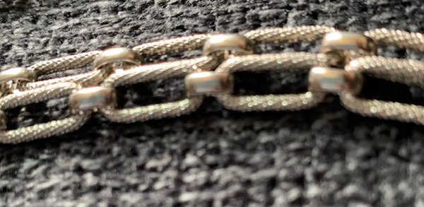 Vintage Silver Large Chain Link Necklace 