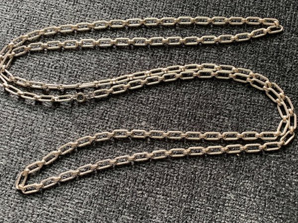 Vintage Silver Large Chain Link Necklace 