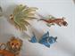 Vintage Figural Pin Lot Critters Fish Parrot Dachshund  Bug Lizard Lions Costume Jewelry Lot