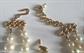 1980's Glass Knotted Pearls Multi Strand Faux Pearl Necklace and Large Pin Costume Jewelry Lot 