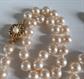 1980's Glass Knotted Pearls Multi Strand Faux Pearl Necklace and Large Pin Costume Jewelry Lot 